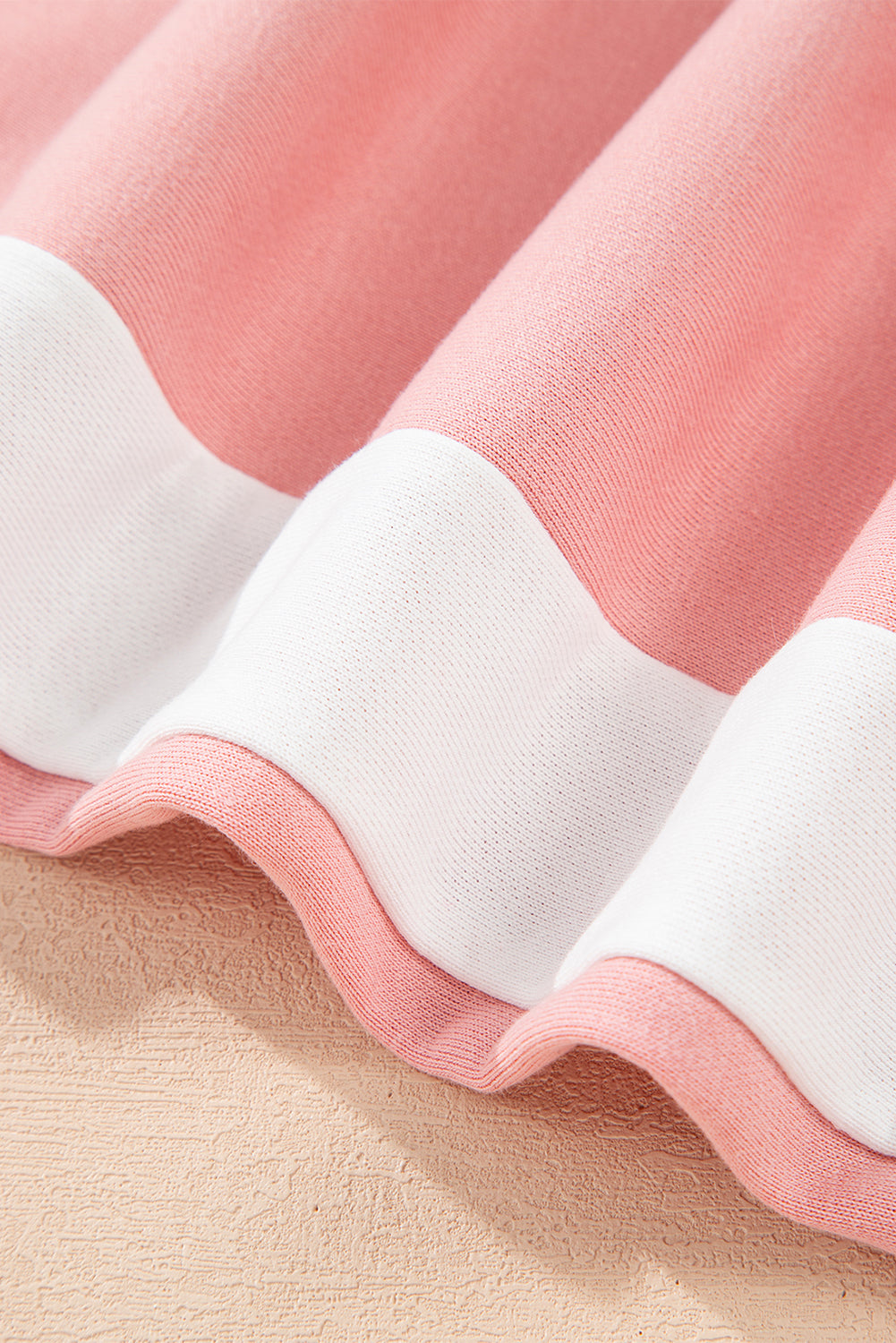 Chestnut 2pcs Color Block Pullover Loose Pant Set-Two Piece Sets/Pant Sets-[Adult]-[Female]-2022 Online Blue Zone Planet