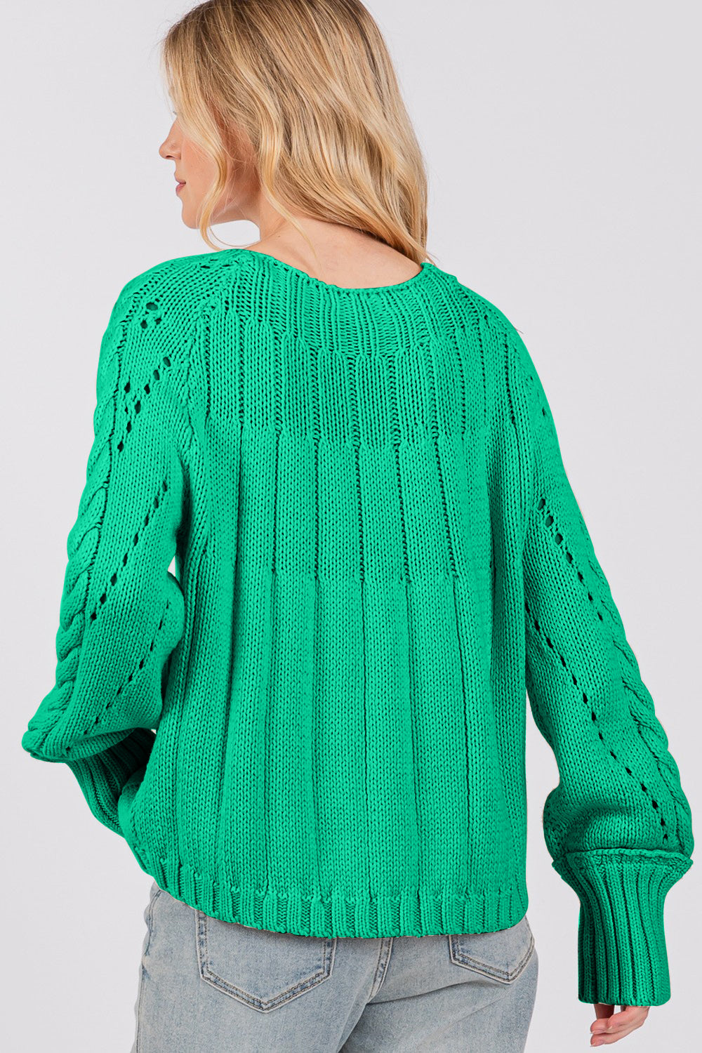 SAGE + FIG Cable-Knit Long Sleeve Sweater-TOPS / DRESSES-[Adult]-[Female]-2022 Online Blue Zone Planet