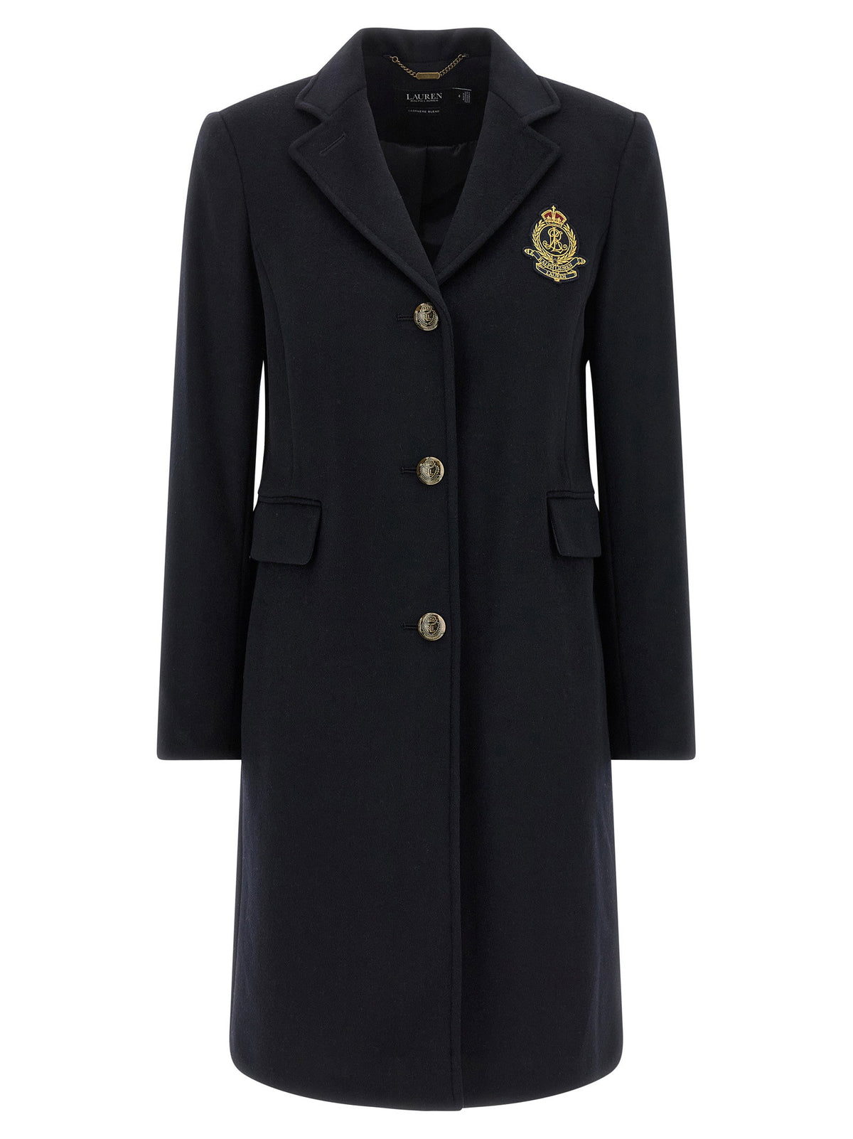 Lauren Ralph Lauren Coat With Embroidery-Coats-[Adult]-[Female]-2-Blue-2022 Online Blue Zone Planet