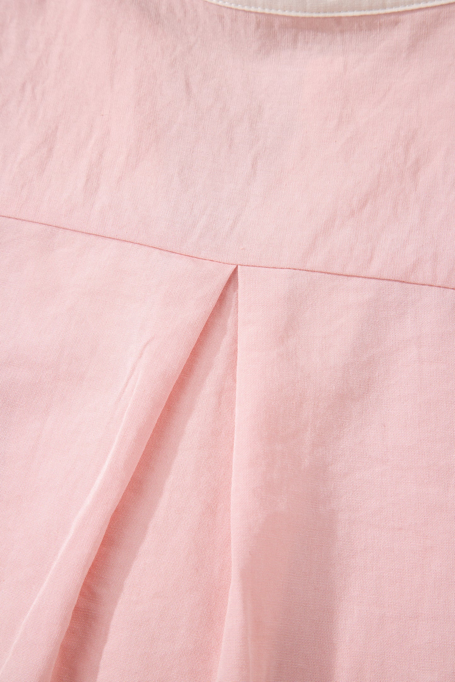 Light Pink Scallop Color Block Trim Puff Sleeve Mini Dress-TOPS / DRESSES-[Adult]-[Female]-2022 Online Blue Zone Planet