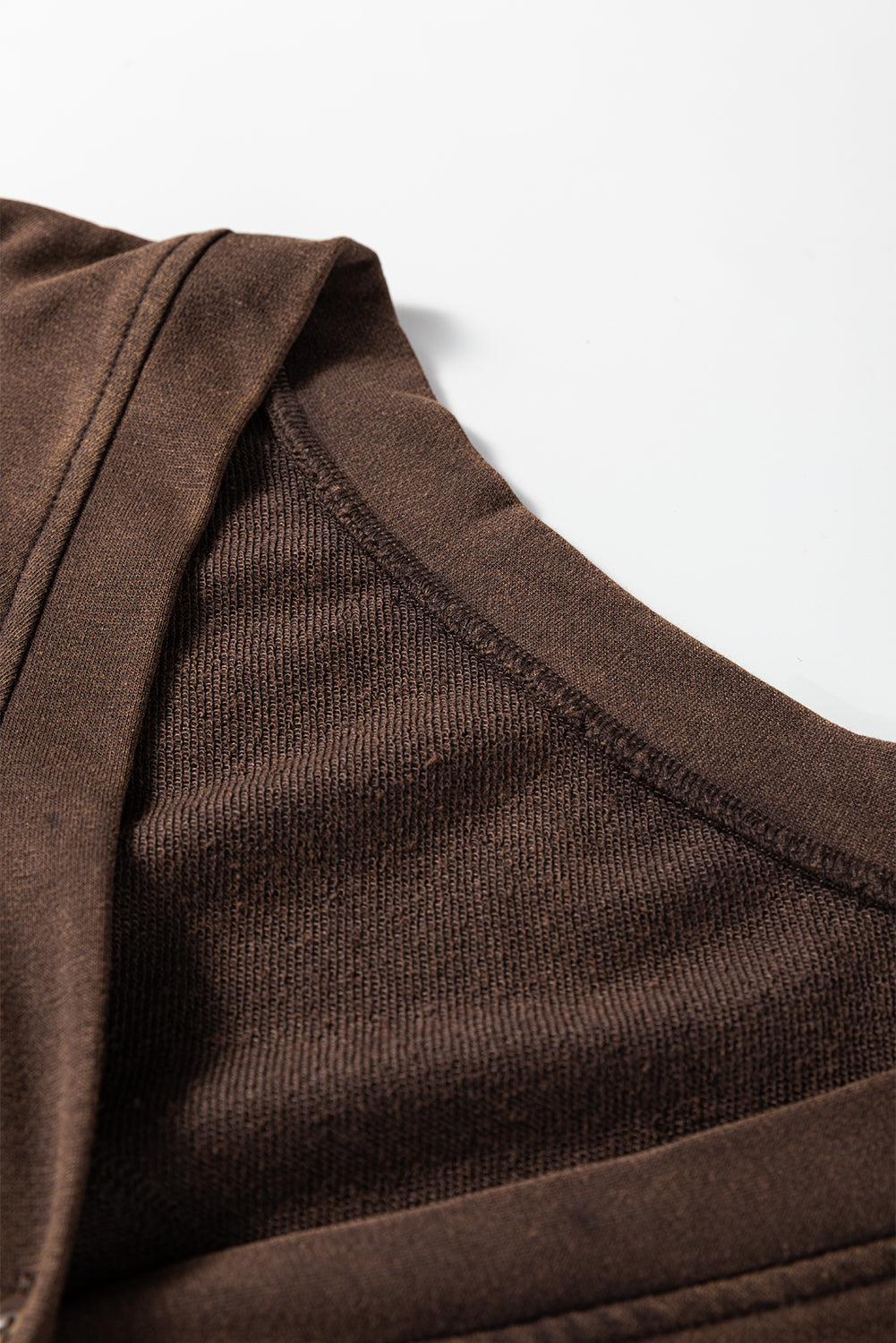 Coffee Button Front V Neck Casual Cardigan-TOPS / DRESSES-[Adult]-[Female]-2022 Online Blue Zone Planet