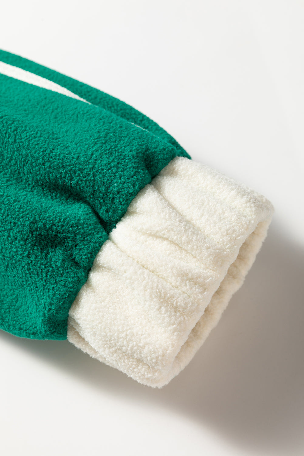 Dark Green Half Zip Contrast Trim Pocketed Plus Size Fleece Sweatshirt-Plus Size/Plus Size Sweatshirts & Hoodies-[Adult]-[Female]-2022 Online Blue Zone Planet