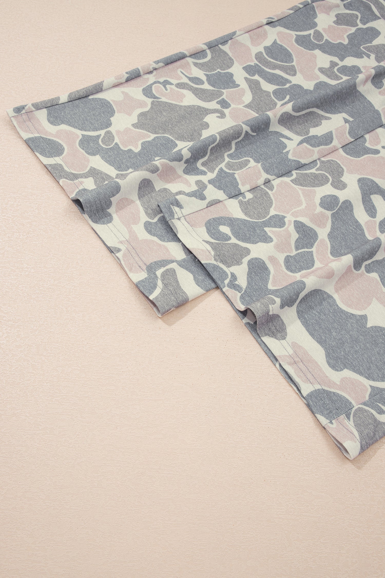 Multicolour Retro Camouflage Print Plus Size 2pcs Outfit-Plus Size/Plus Size Loungewear-[Adult]-[Female]-2022 Online Blue Zone Planet