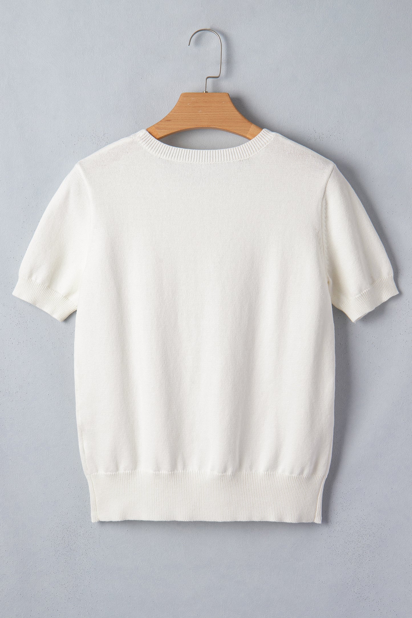White Wild West Horse Head Printed Short Sleeve Sweater-TOPS / DRESSES-[Adult]-[Female]-2022 Online Blue Zone Planet