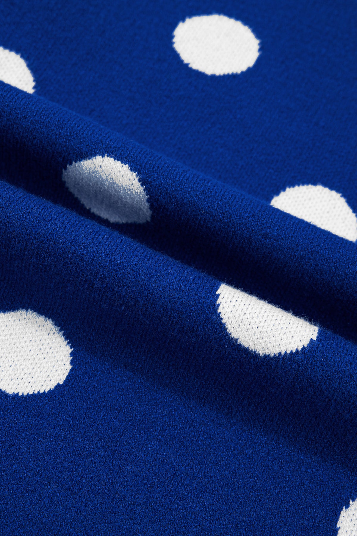 Bluing Casual Polka Dot Button Front Long Sleeve Sweater Cardigan