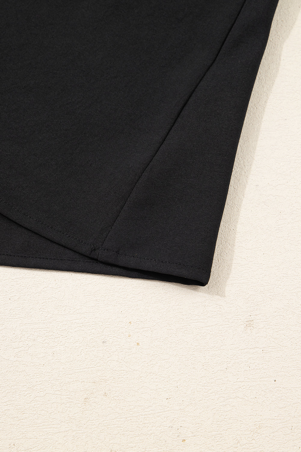 Black Plus Size Notched Neck Leopard Trim Flounce Long Sleeve Shift Dress-TOPS / DRESSES-[Adult]-[Female]-2022 Online Blue Zone Planet