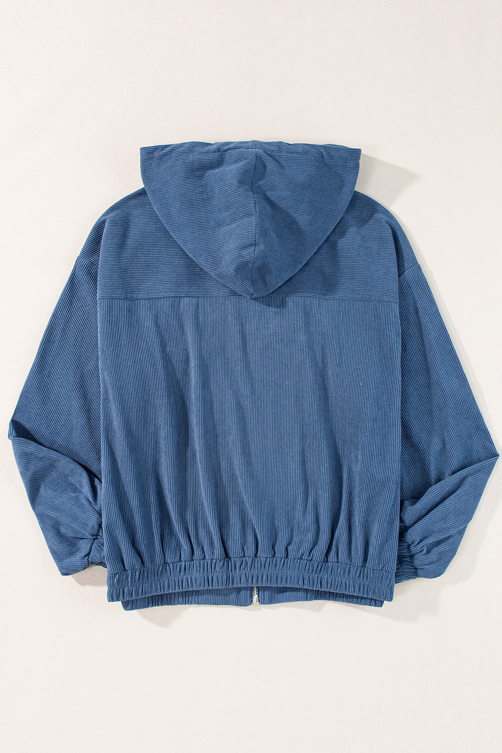 Blue Zone Planet | Corduroy Zip Up Long Sleeve Hooded Jacket-TOPS / DRESSES-[Adult]-[Female]-2022 Online Blue Zone Planet