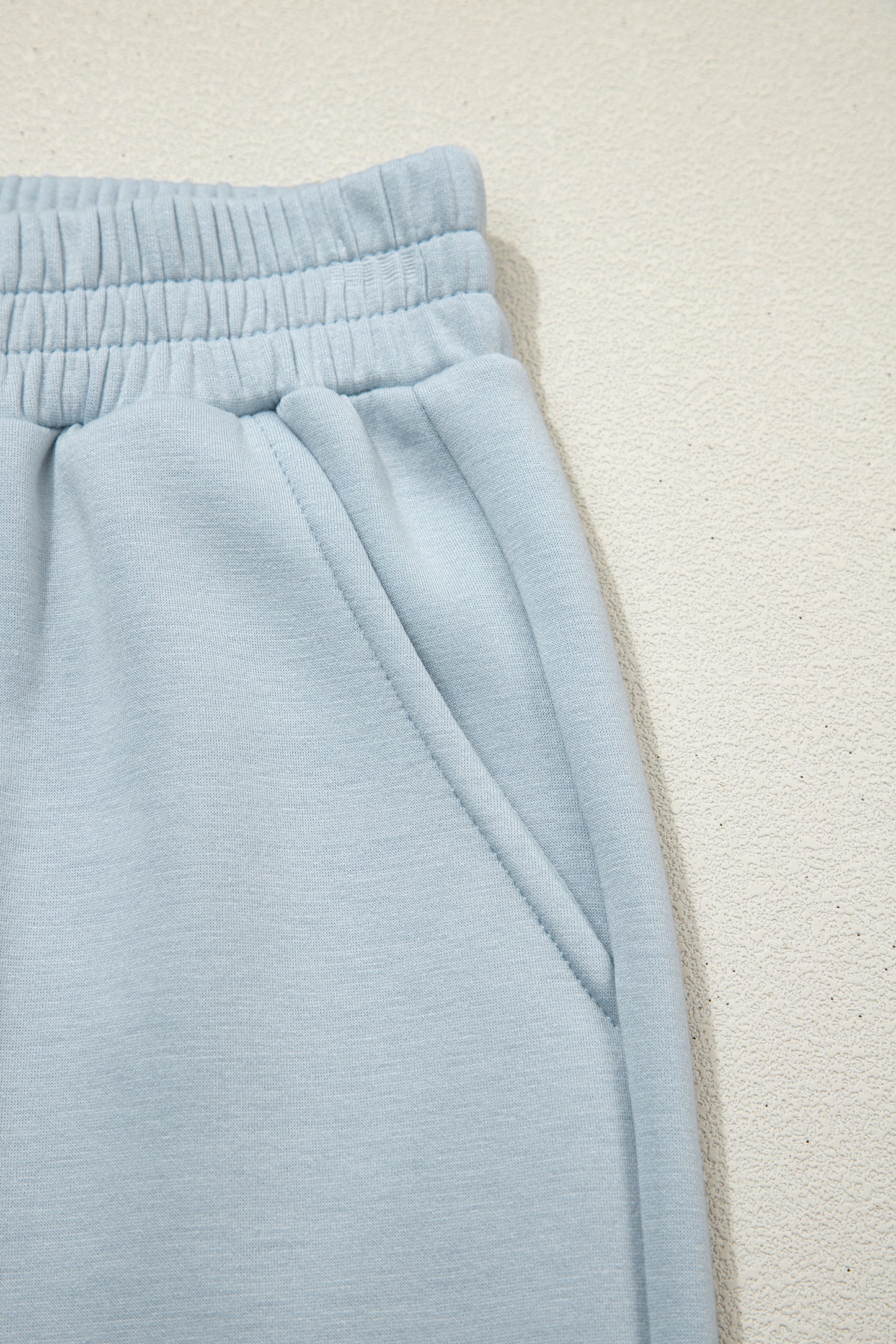 Beau Blue Half Zip Polo Tee Casual Pant Set-Two Piece Sets/Pant Sets-[Adult]-[Female]-2022 Online Blue Zone Planet