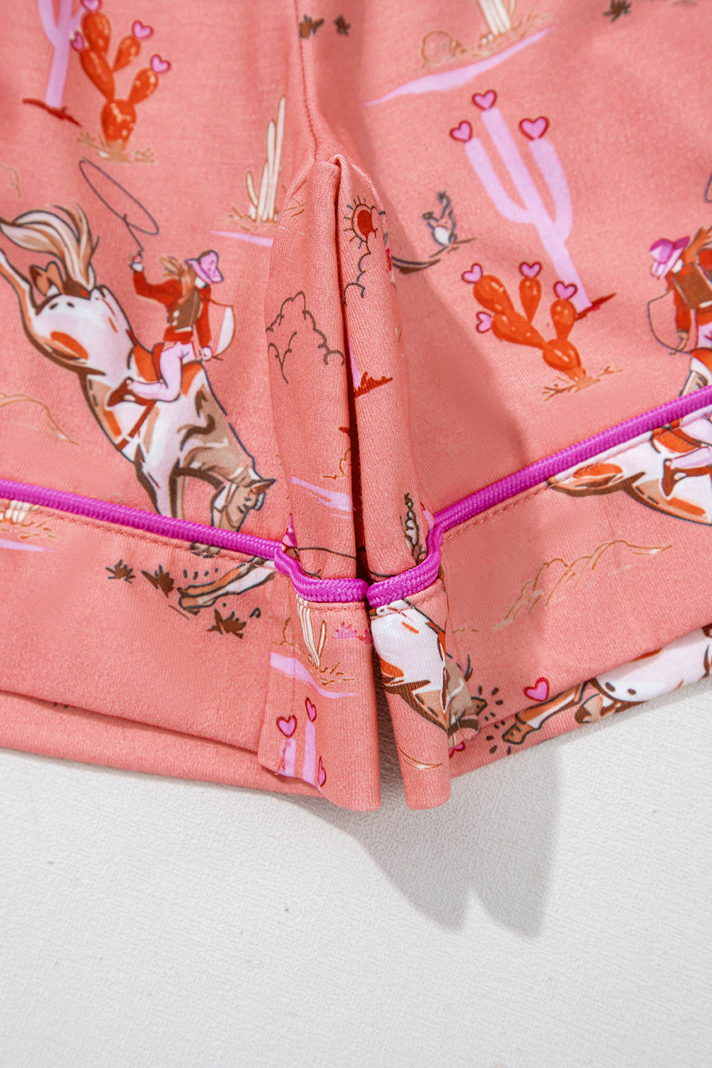 Blossom Cowgirl Country Print Pajamas Set-Loungewear & Sleepwear/Sleepwear-[Adult]-[Female]-2022 Online Blue Zone Planet