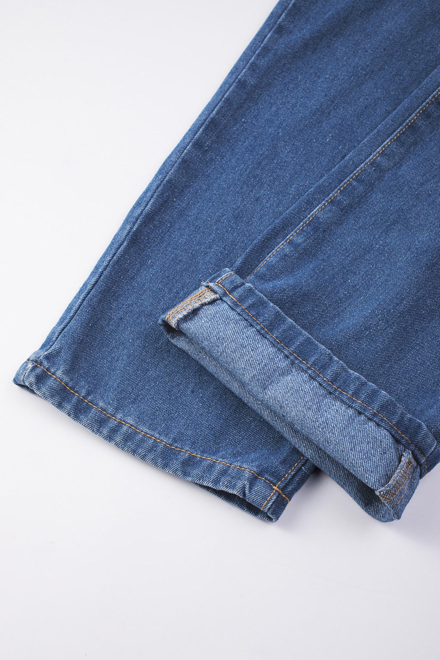 Dark Blue Retro Bib Pocket Buckle Straps Casual Denim Jumpsuit-Bottoms/Jumpsuits & Rompers-[Adult]-[Female]-2022 Online Blue Zone Planet