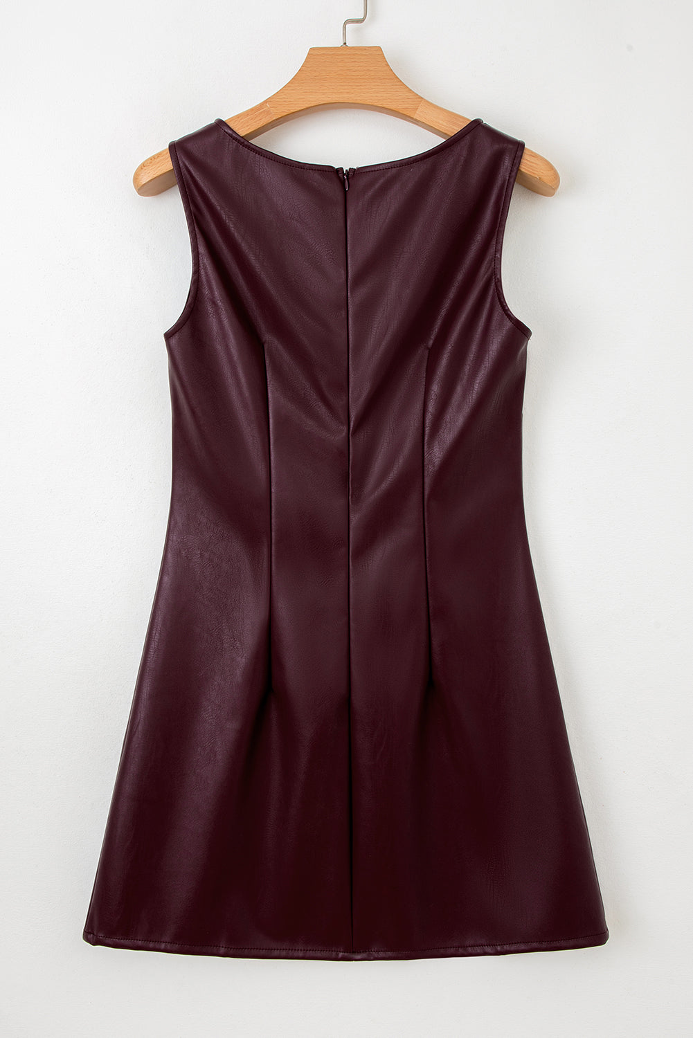 Wild Ginger Vegan Leather Sleeveless Mini Dress-TOPS / DRESSES-[Adult]-[Female]-2022 Online Blue Zone Planet