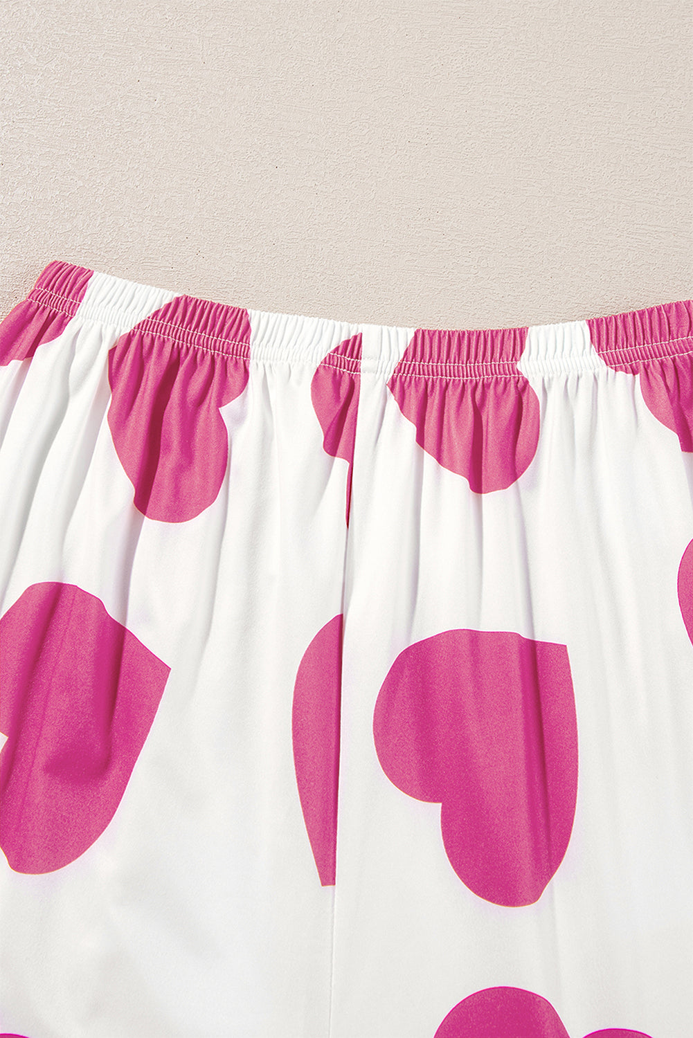 Pink Ruffled Tank Top And Heart Print Pants Lounge Set-Loungewear & Sleepwear/Loungewear-[Adult]-[Female]-2022 Online Blue Zone Planet