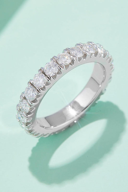 2.3 Carat Moissanite 925 Sterling Silver Eternity Ring BLUE ZONE PLANET
