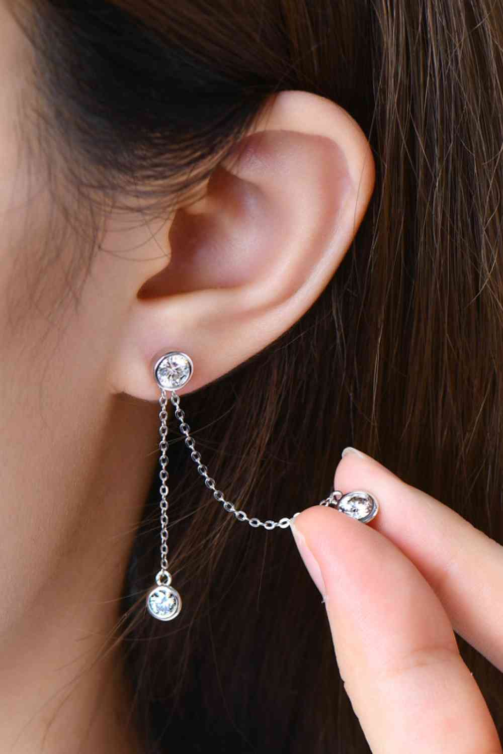 2.6 Carat Moissanite 925 Sterling Silver Earrings BLUE ZONE PLANET