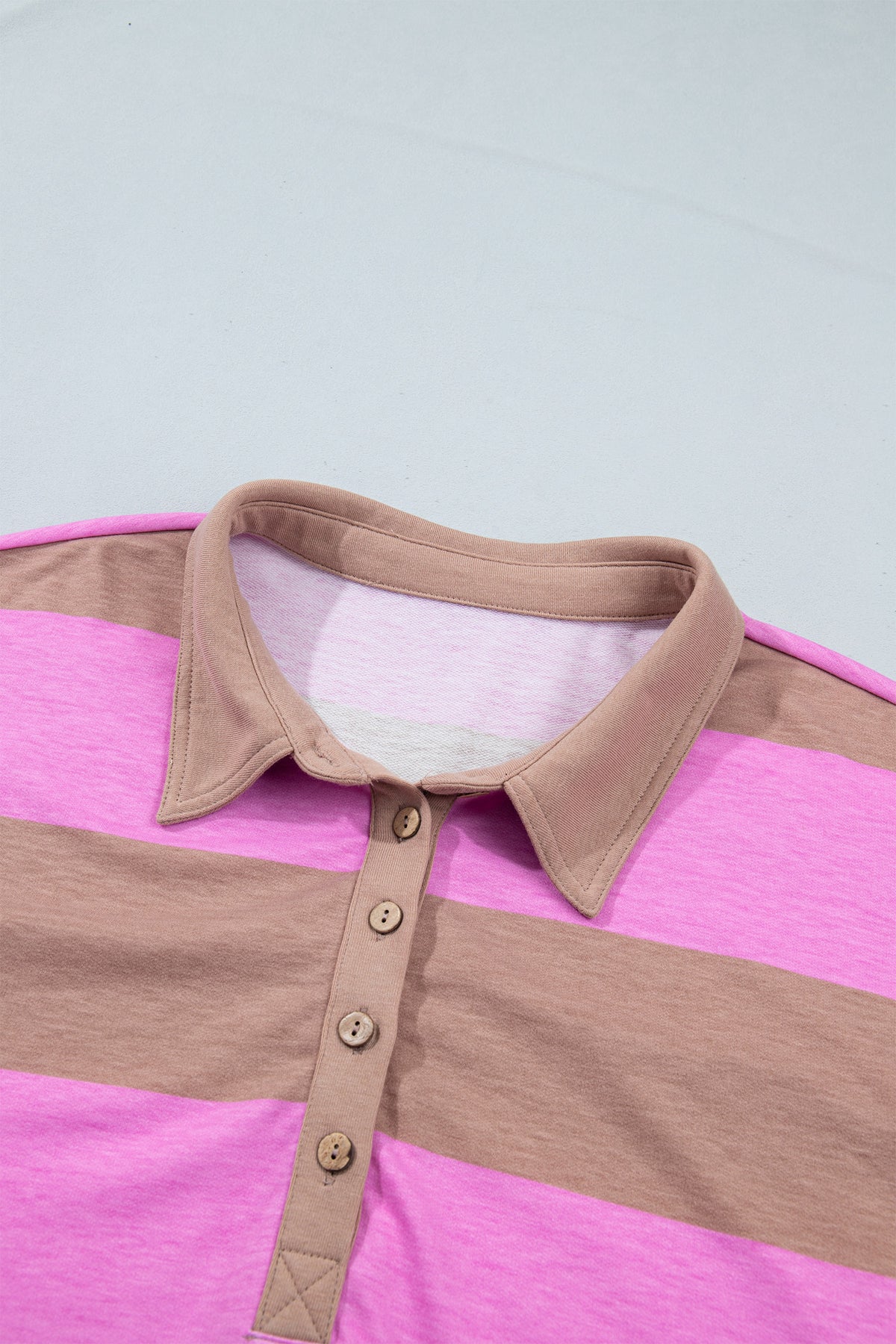 Rose Stripe Striped Colorblock Long Sleeve V Neck Shift Plus Size Dress-TOPS / DRESSES-[Adult]-[Female]-2022 Online Blue Zone Planet