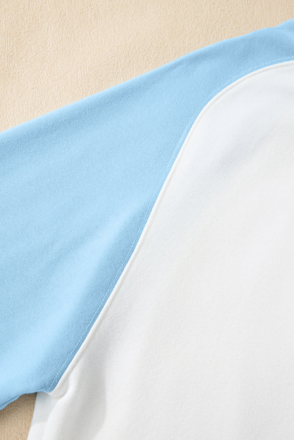 Beau Blue Colorblock Snap Buttons Pullover Sweatshirt-Tops/Sweatshirts & Hoodies-[Adult]-[Female]-2022 Online Blue Zone Planet