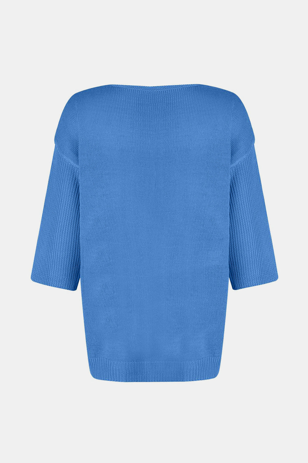V-Neck Three-Quarter Sleeve Knit Top-TOPS / DRESSES-[Adult]-[Female]-2022 Online Blue Zone Planet