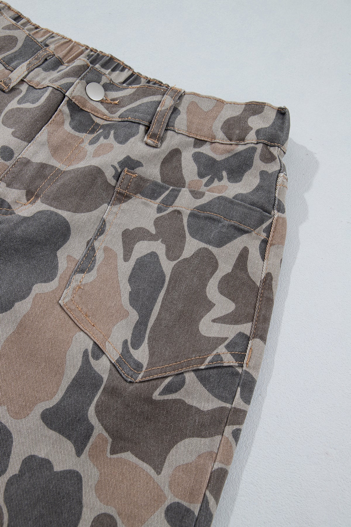 Multicolour Camouflage Shift Ankle Length Jeans-Bottoms/Jeans-[Adult]-[Female]-2022 Online Blue Zone Planet