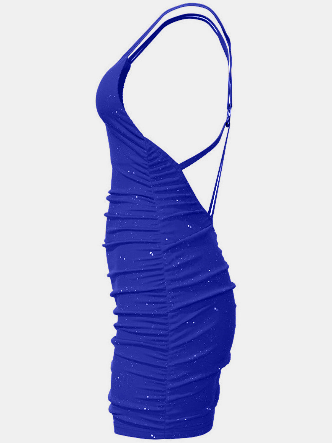 Blue Zone Planet |  Grace's Glitter Double Spaghetti Straps Backless Bodycon Mini Dress BLUE ZONE PLANET