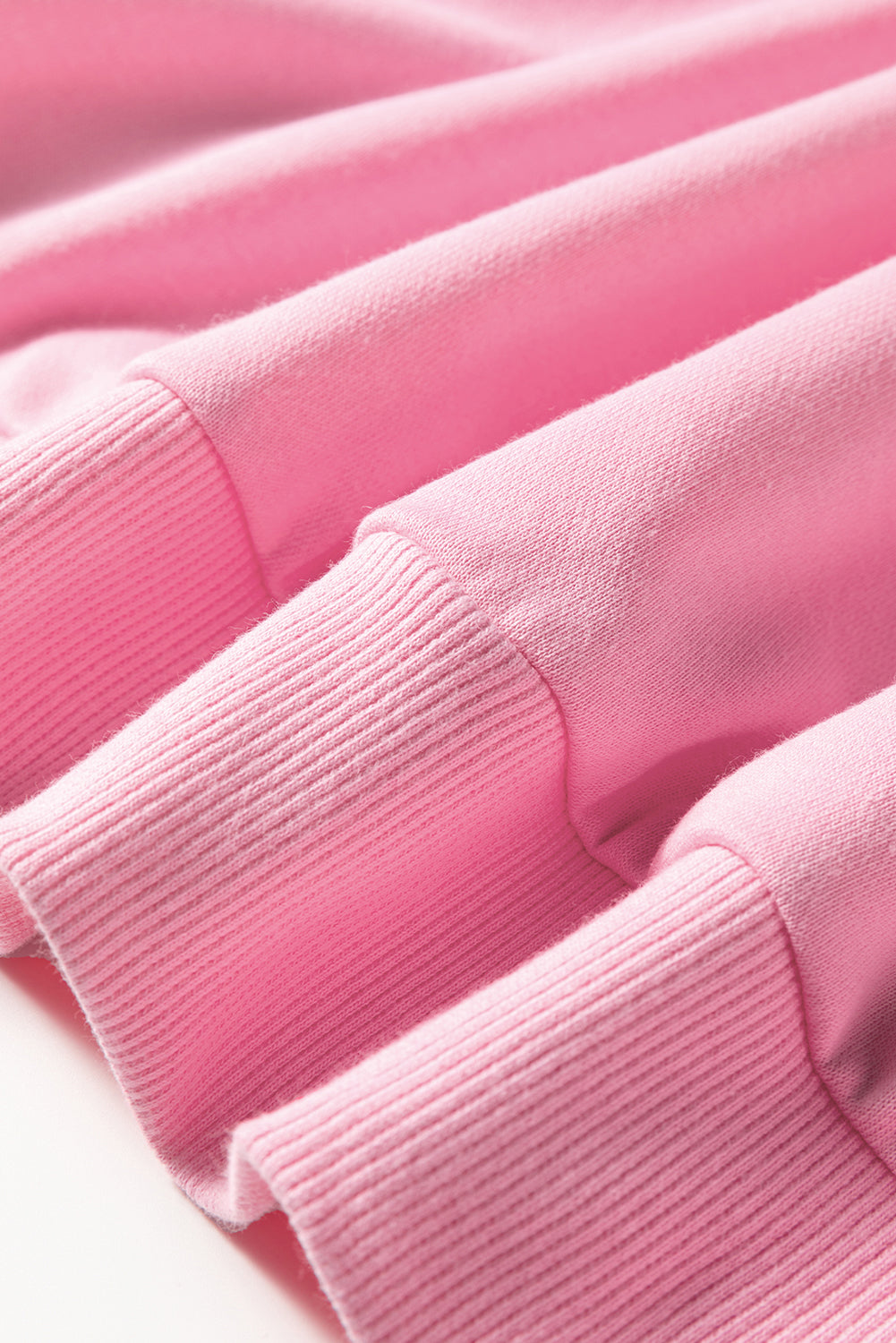 Sachet Pink Contrast Striped Patchwork Zip Collar Pullover Sweatshirt-Tops/Sweatshirts & Hoodies-[Adult]-[Female]-2022 Online Blue Zone Planet