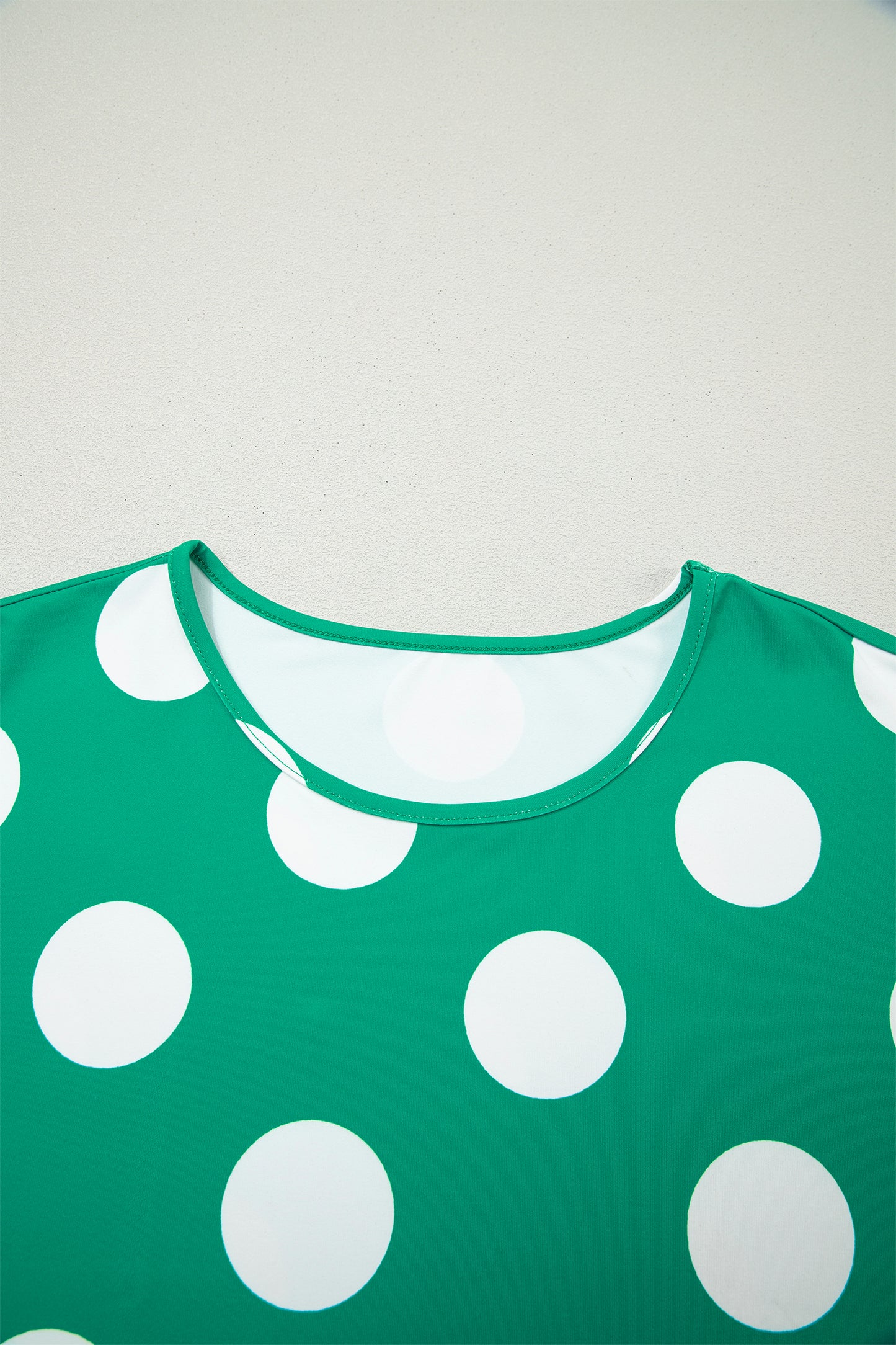 Green Polka Dot Print Cropped Tee Bodycon Skort 2pcs Set-Two Piece Sets/Two Piece Dresses-[Adult]-[Female]-2022 Online Blue Zone Planet