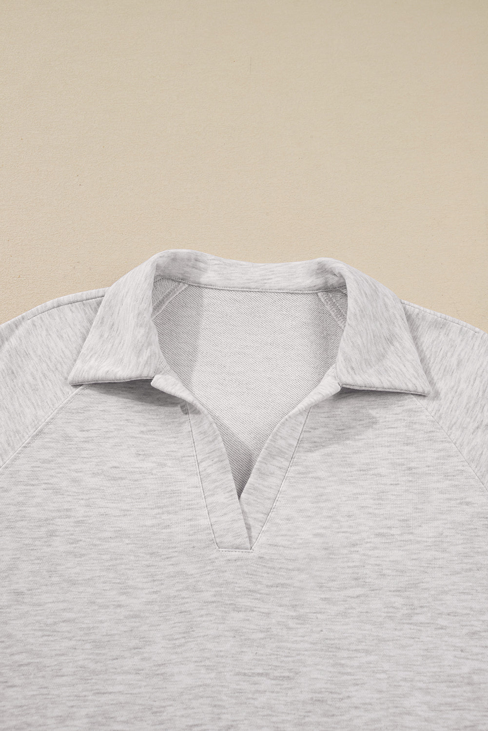 Dark Khaki Polo Collar V Neck Pullover and Drawstring Sweatpants Set-Two Piece Sets/Pant Sets-[Adult]-[Female]-2022 Online Blue Zone Planet