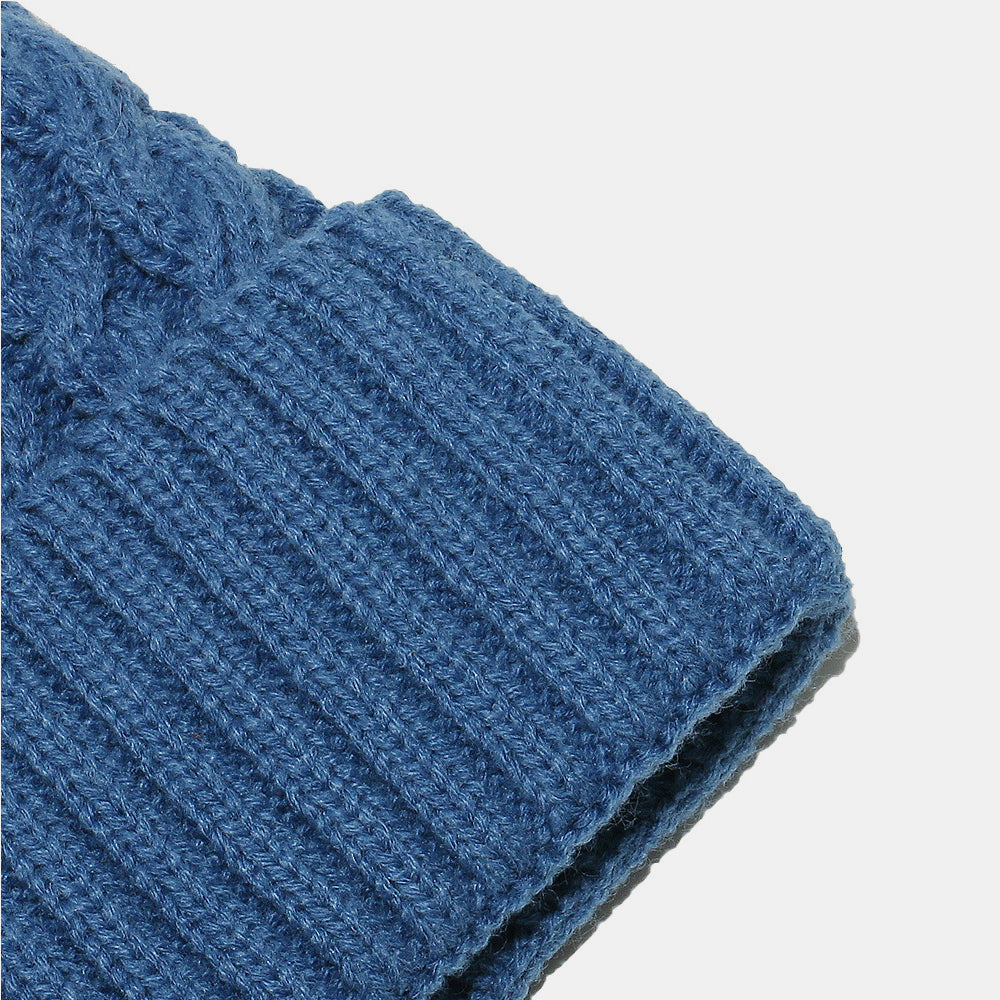 Blue Zone Planet | Cable Knit Winter Hat with Pompom-HATS-[Adult]-[Female]-2022 Online Blue Zone Planet