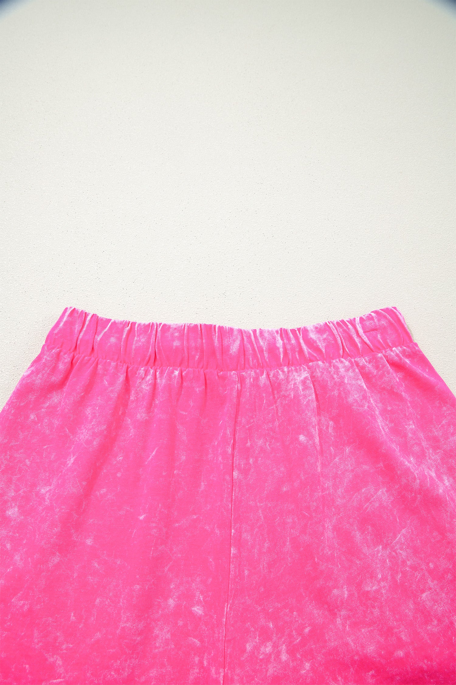 Rose Red Mineral Wash Cotton Short Set-Two Piece Sets/Short Sets-[Adult]-[Female]-2022 Online Blue Zone Planet