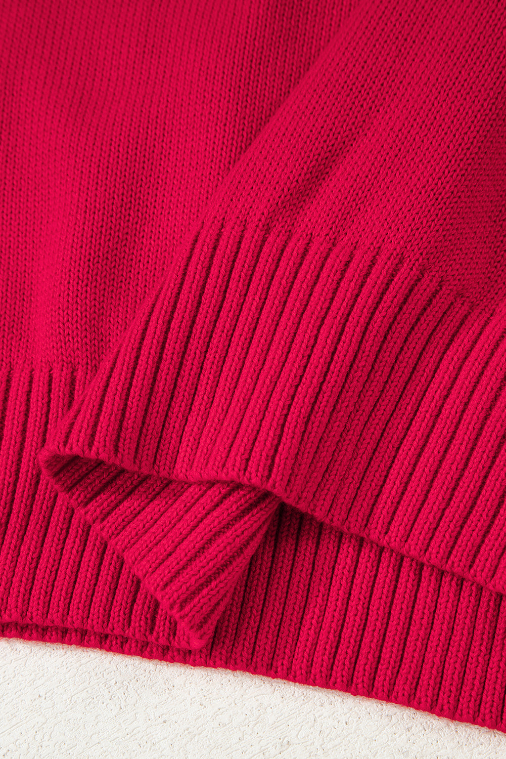 Fiery Red Merry Letter Pattern Christmas Holiday Baggy Sweater-TOPS / DRESSES-[Adult]-[Female]-2022 Online Blue Zone Planet