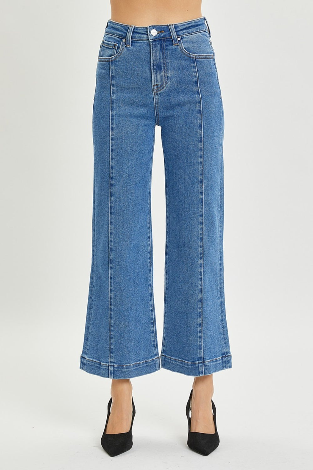 RISEN Full Size High Rise Wide Leg Jeans-BOTTOMS SIZES SMALL MEDIUM LARGE-[Adult]-[Female]-2022 Online Blue Zone Planet