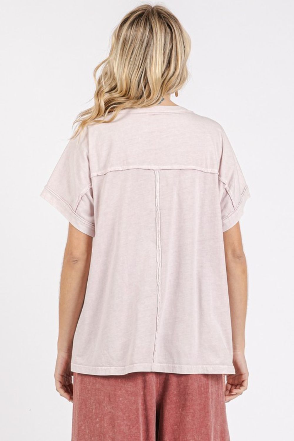 Mittoshop PEACE Round Neck Short Sleeve T-Shirt-TOPS / DRESSES-[Adult]-[Female]-2022 Online Blue Zone Planet
