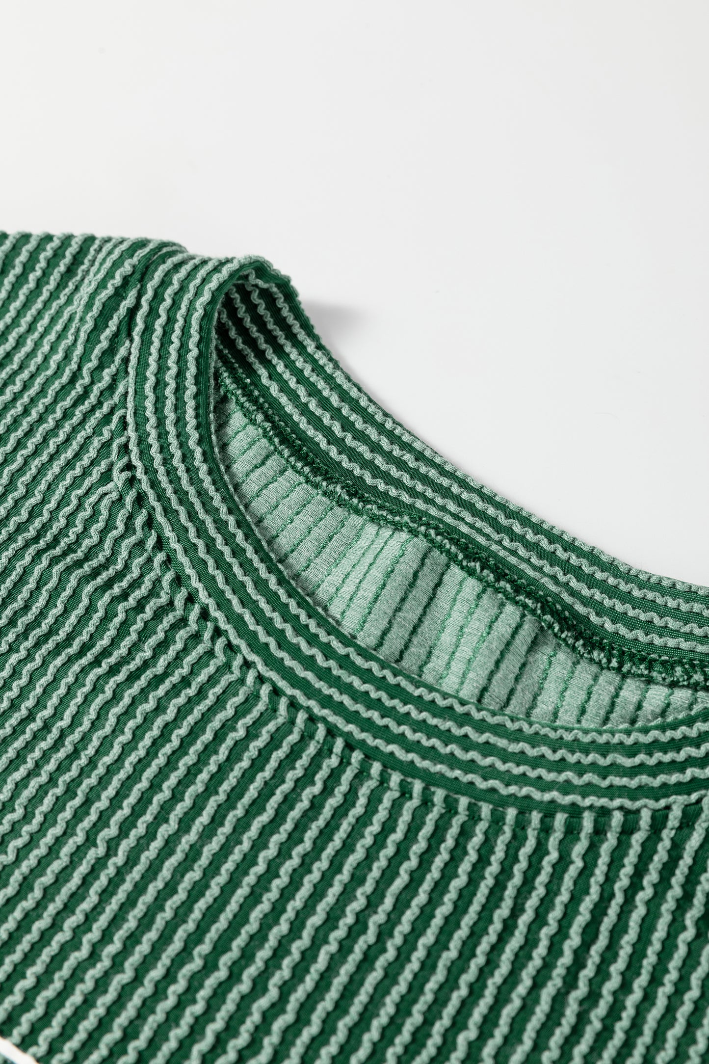 Blackish Green Twisted Rib Outlined Merry Letter Graphic Loose Long Sleeve Top-Tops/Long Sleeve Tops-[Adult]-[Female]-2022 Online Blue Zone Planet