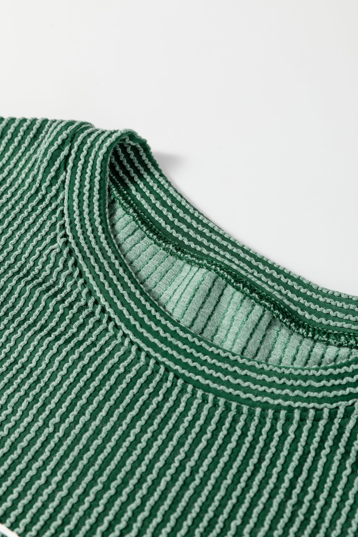 Blackish Green Twisted Rib Outlined Merry Letter Graphic Loose Long Sleeve Top-Tops/Long Sleeve Tops-[Adult]-[Female]-2022 Online Blue Zone Planet