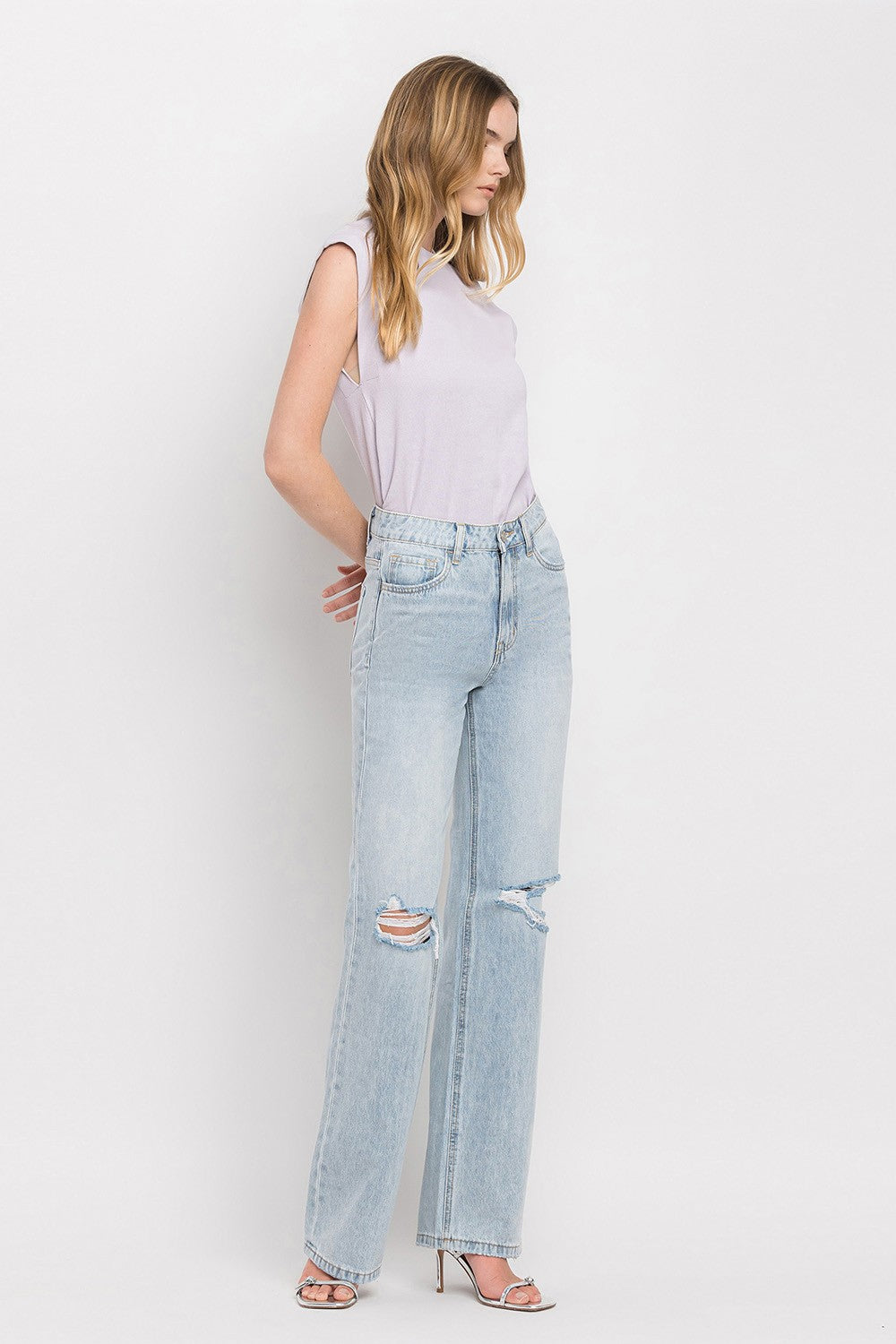 Vervet by Flying Monkey 90'S Vintage Super High Rise Flare Jeans-TOPS / DRESSES-[Adult]-[Female]-2022 Online Blue Zone Planet