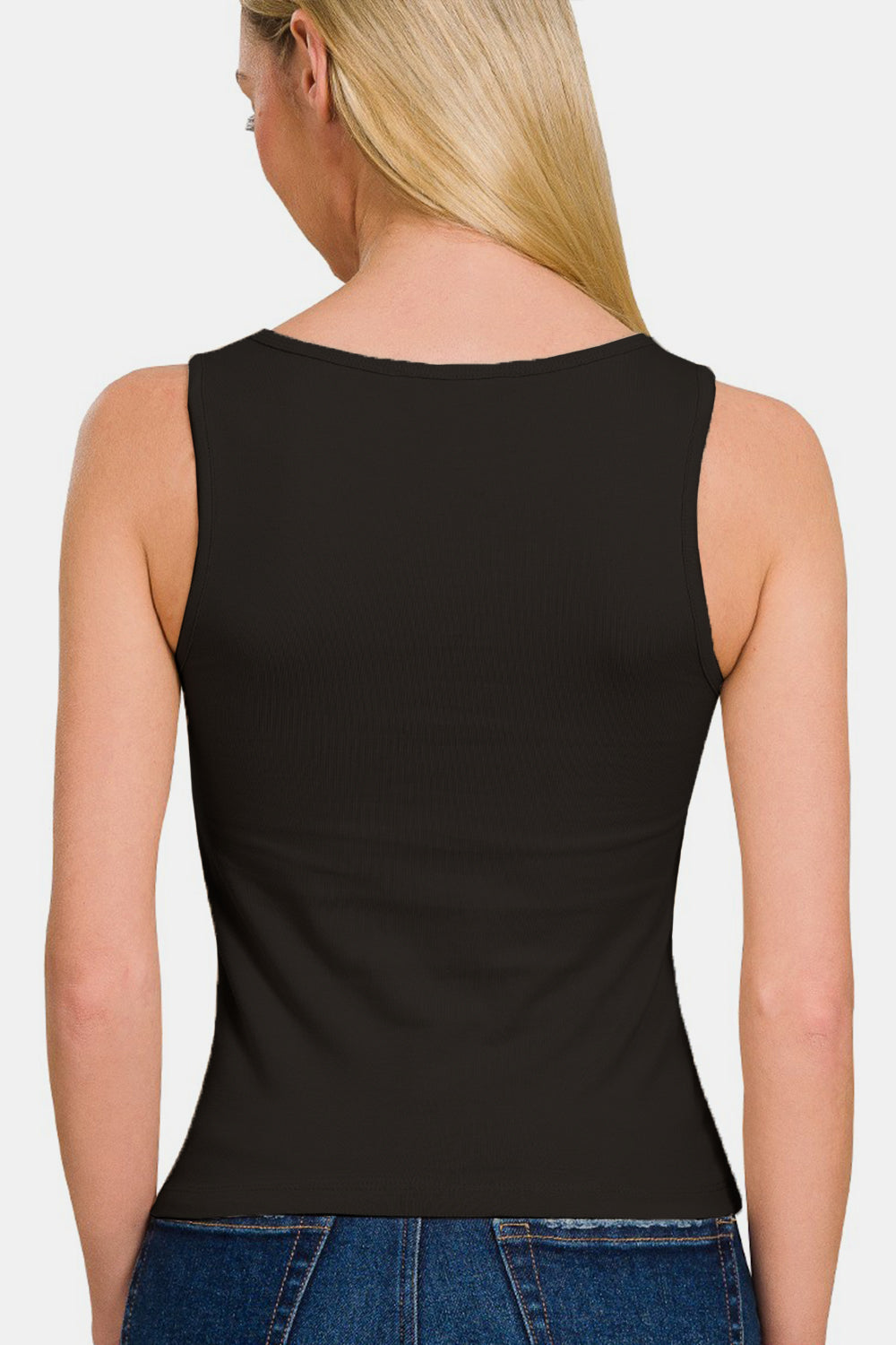 Zenana Square Neck Cropped Tank-TOPS / DRESSES-[Adult]-[Female]-2022 Online Blue Zone Planet