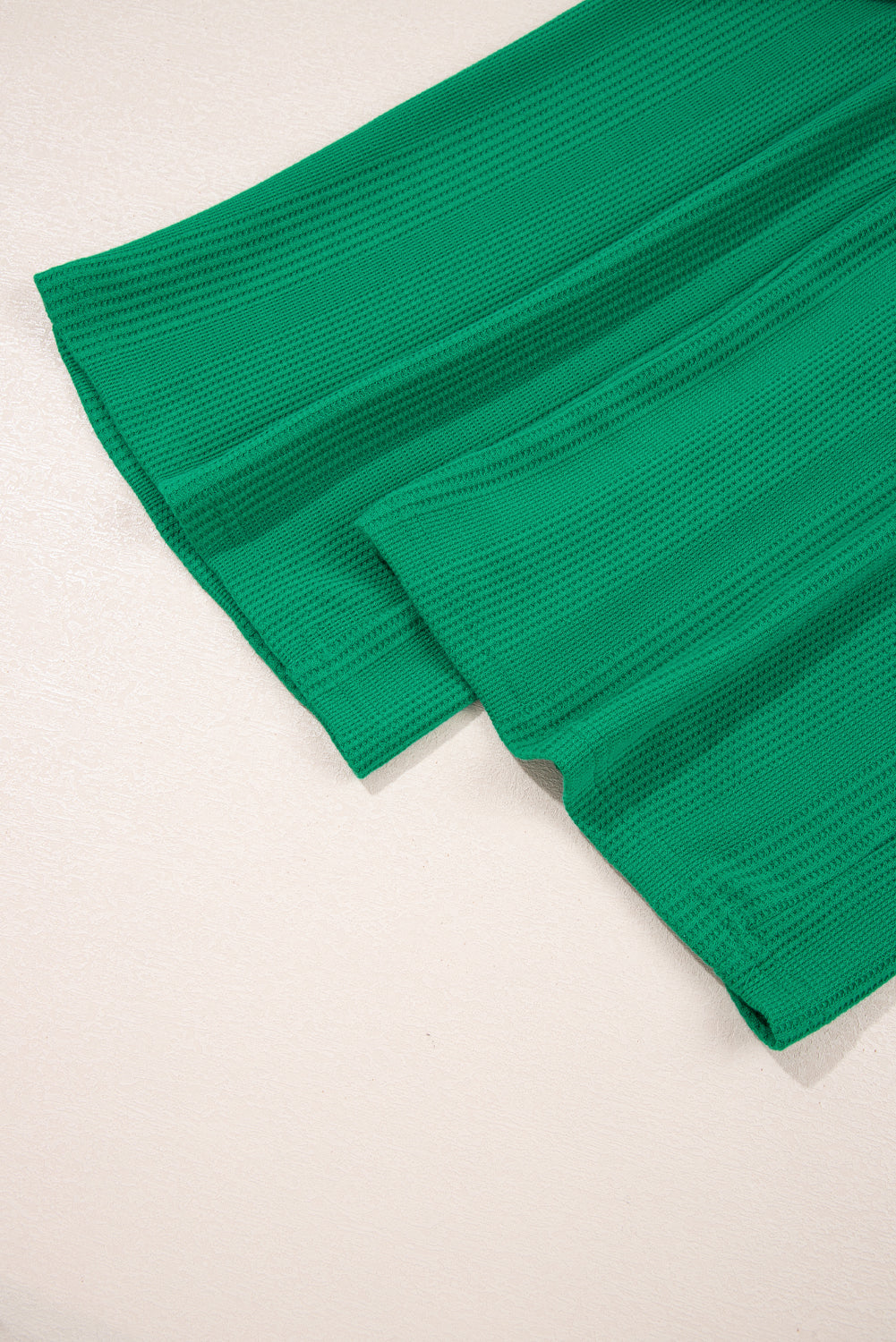 Green Solid Color Ribbed Ruffle Tank Top and Pants Set-Two Piece Sets/Pant Sets-[Adult]-[Female]-2022 Online Blue Zone Planet