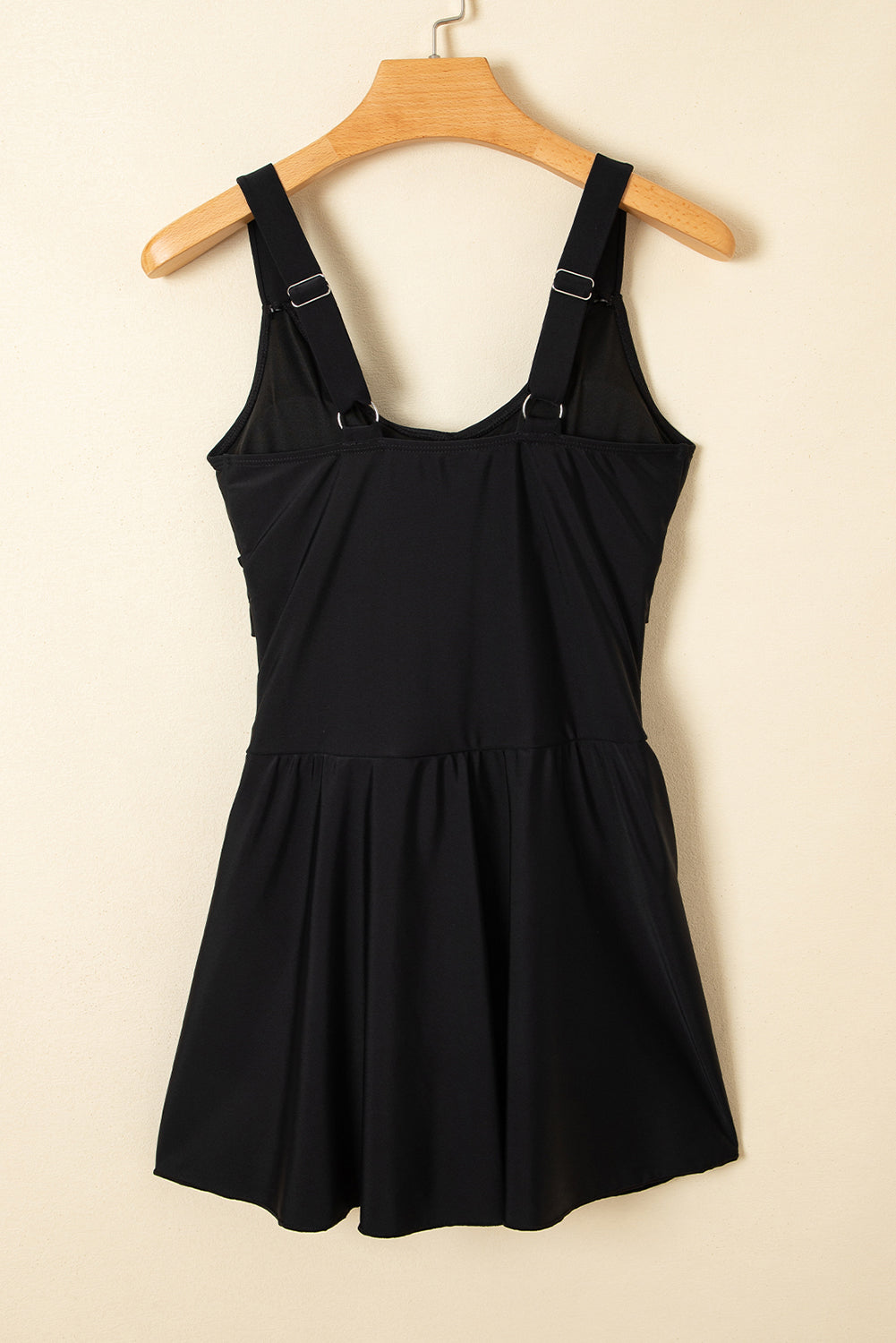 Black Adjustable Straps Cutout Ruched Knot Slit One Piece Swim Dress-TOPS / DRESSES-[Adult]-[Female]-2022 Online Blue Zone Planet