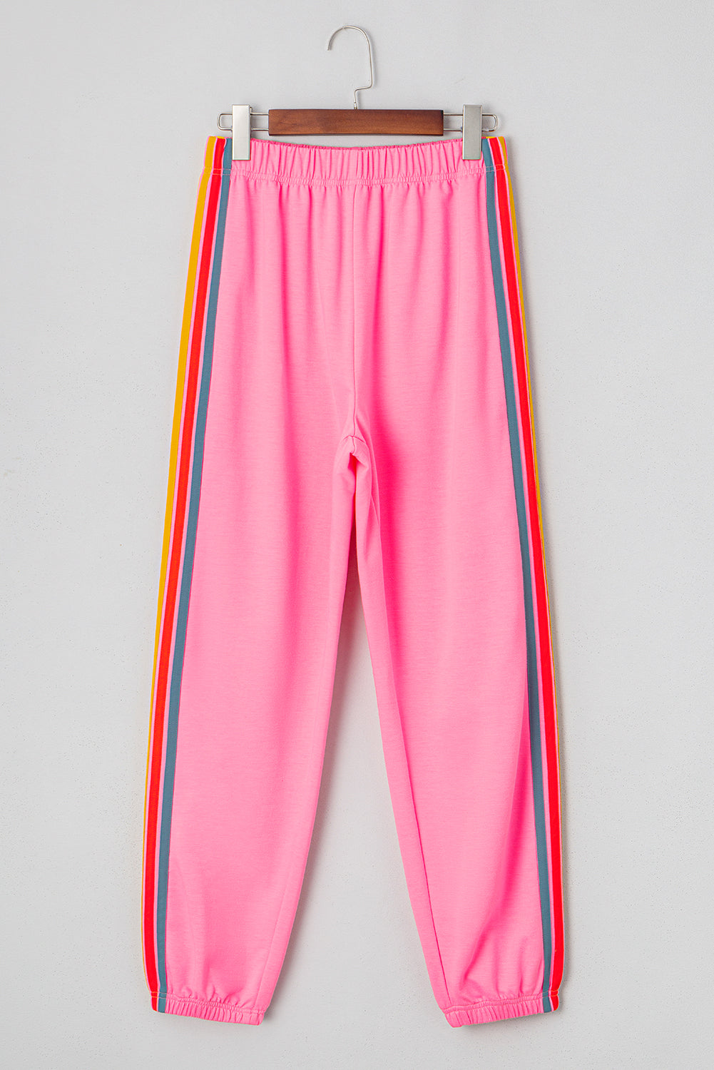 Pink Counting Rainbows High Waist Sweatpants-Bottoms/Pants & Culotte-[Adult]-[Female]-2022 Online Blue Zone Planet