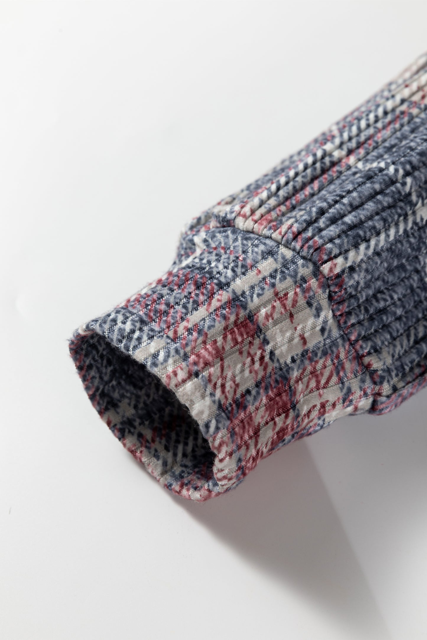 Multicolour Plaid Textured Chest Pocket Vintage Shirt-Tops/Blouses & Shirts-[Adult]-[Female]-2022 Online Blue Zone Planet