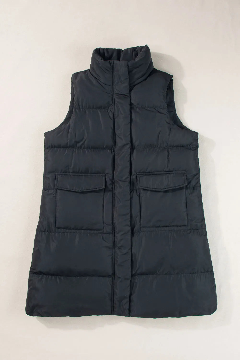 Blue Zone Planet | Pocketed Zip Up Vest Coat-TOPS / DRESSES-[Adult]-[Female]-2022 Online Blue Zone Planet