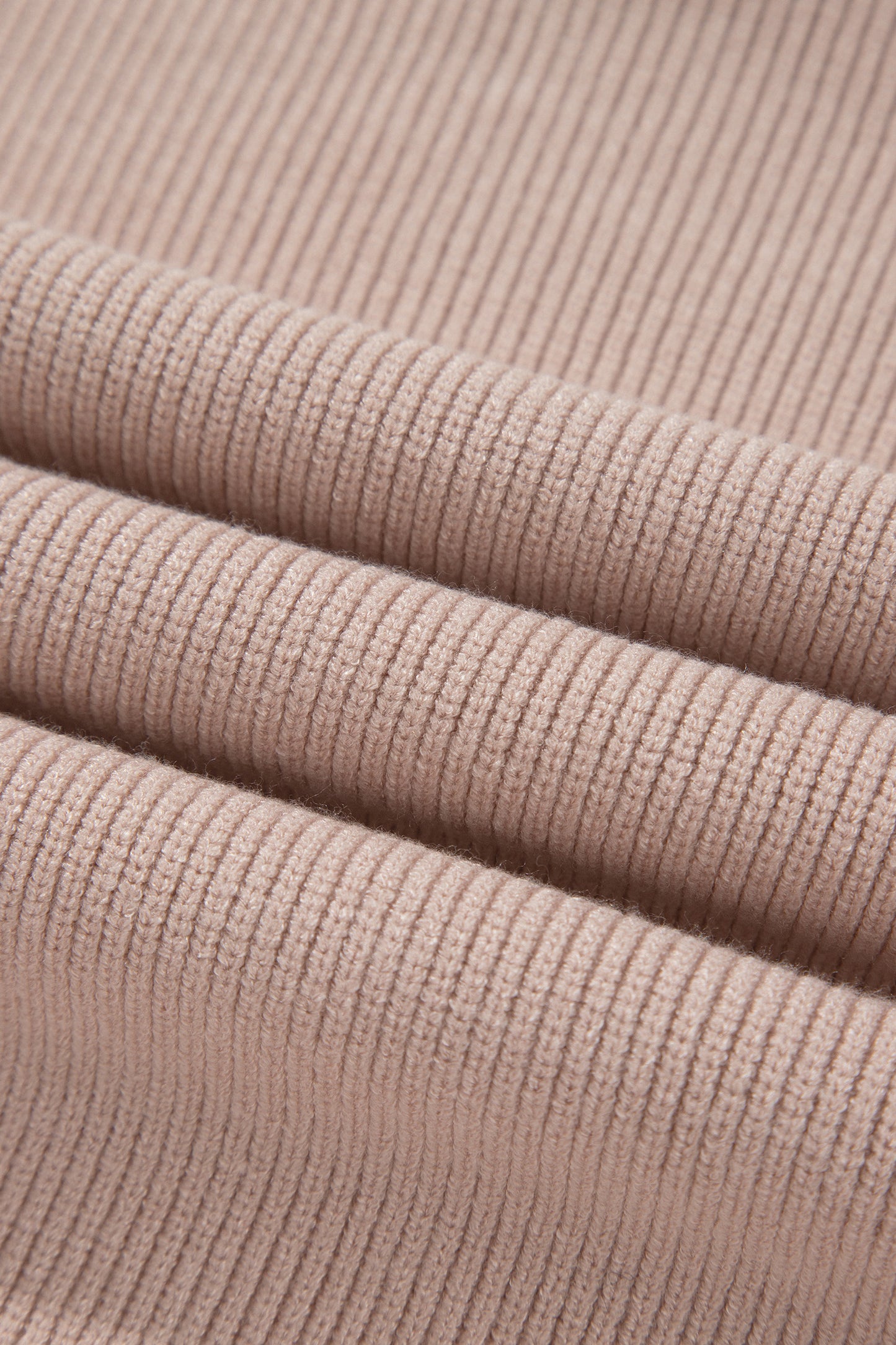 Light French Beige Sleeveless High Neck Knit Split Hem Shift Silhouette Wool Sweater Vest-Sweaters & Cardigans/Sweater Vests-[Adult]-[Female]-2022 Online Blue Zone Planet