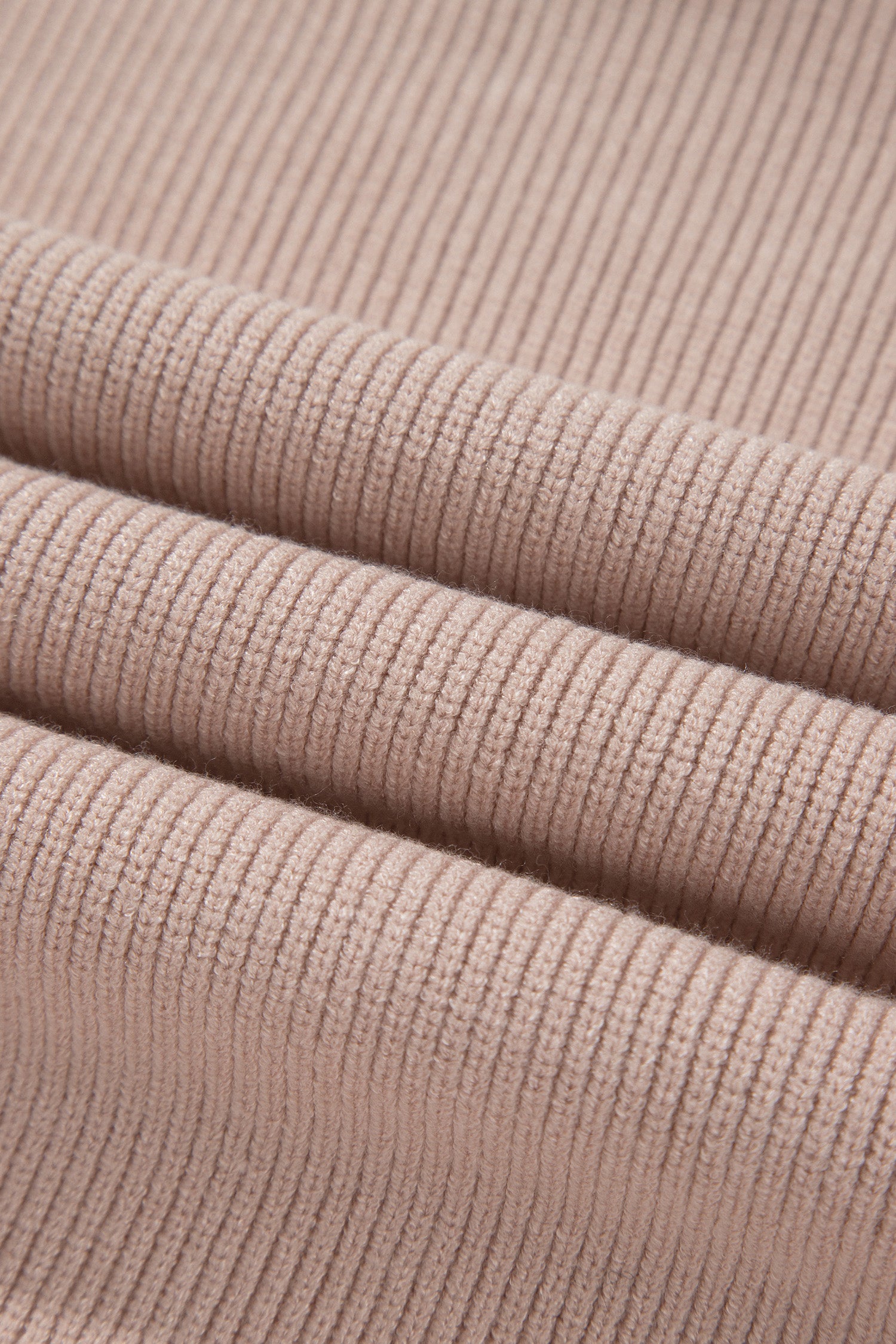 Light French Beige Sleeveless High Neck Knit Split Hem Shift Silhouette Wool Sweater Vest-Sweaters & Cardigans/Sweater Vests-[Adult]-[Female]-2022 Online Blue Zone Planet