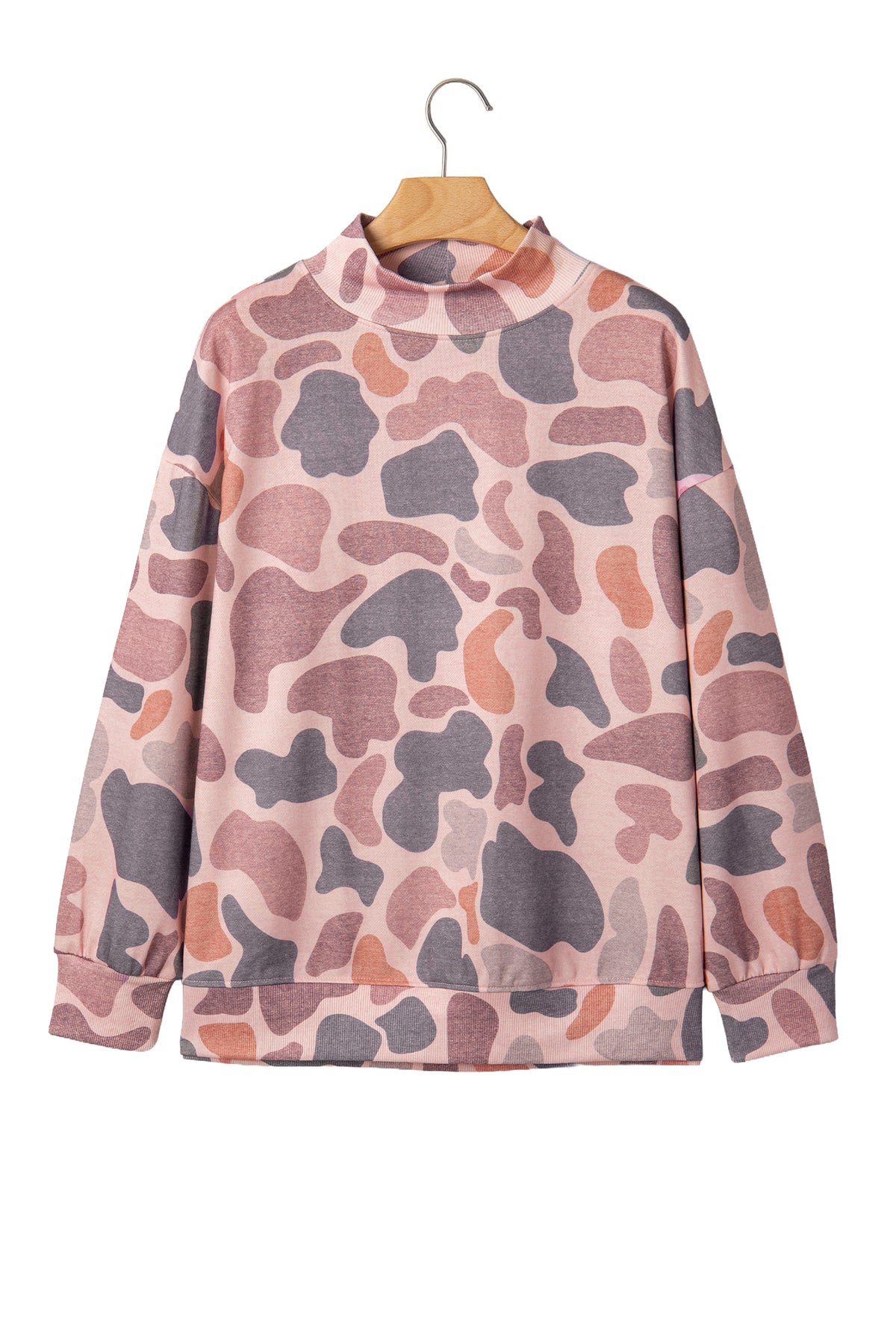 Multicolour Camouflage Western Style Pullover Sweatshirt-Tops/Sweatshirts & Hoodies-[Adult]-[Female]-2022 Online Blue Zone Planet