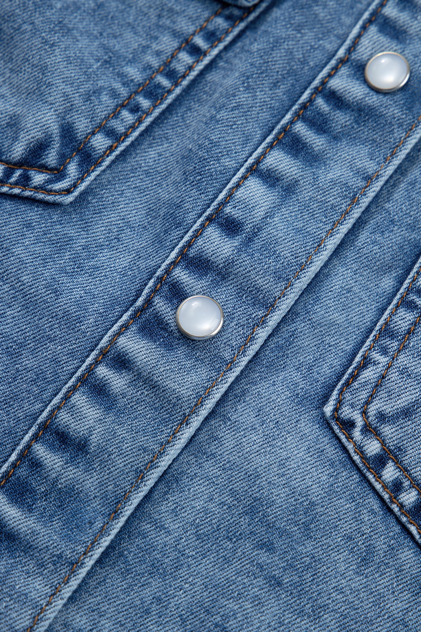 Dusk Blue Buttoned Front Collared Sleeveless Denim Vest-Tops/Tank Tops-[Adult]-[Female]-2022 Online Blue Zone Planet
