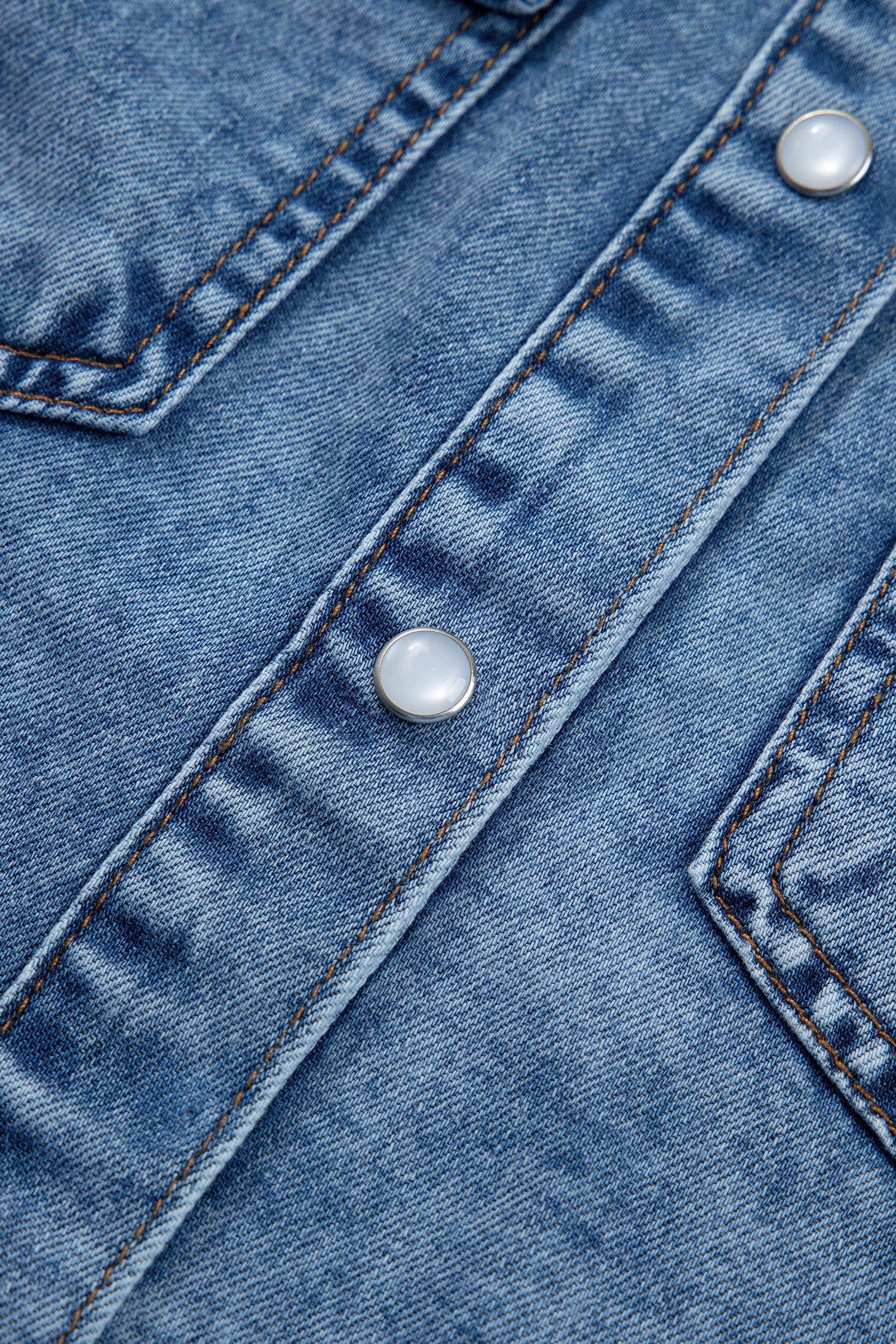 Dusk Blue Buttoned Front Collared Sleeveless Denim Vest-Tops/Tank Tops-[Adult]-[Female]-2022 Online Blue Zone Planet