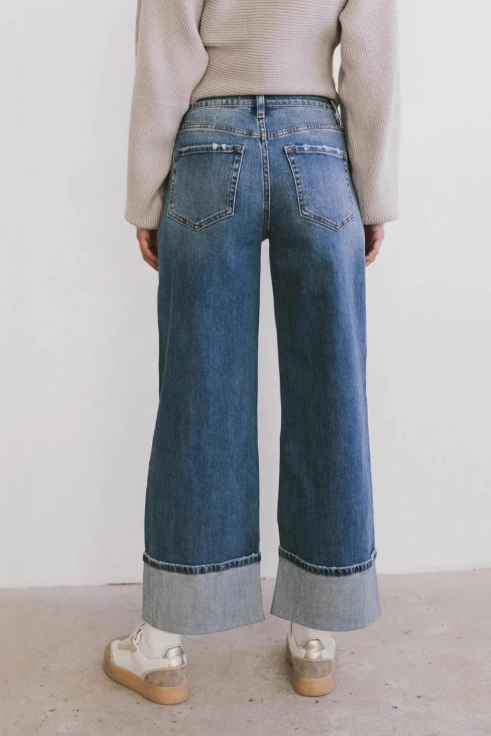 Straight Leg Jeans with Pockets-BOTTOM SIZES SMALL MEDIUM LARGE-[Adult]-[Female]-2022 Online Blue Zone Planet