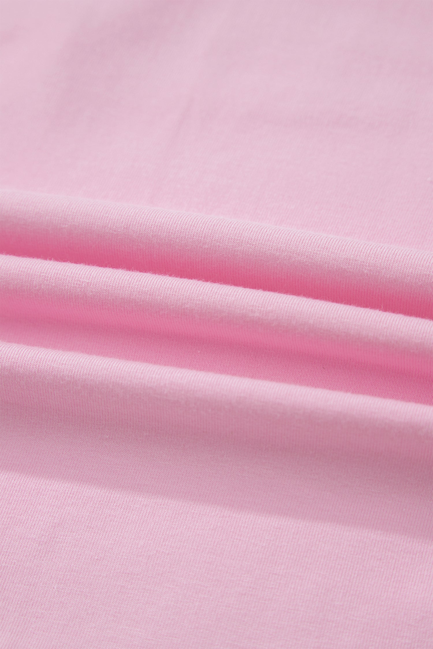 Gossamer Pink Embroidered Bow Detail Color Block Loose Tee-Tops/Tops & Tees-[Adult]-[Female]-2022 Online Blue Zone Planet