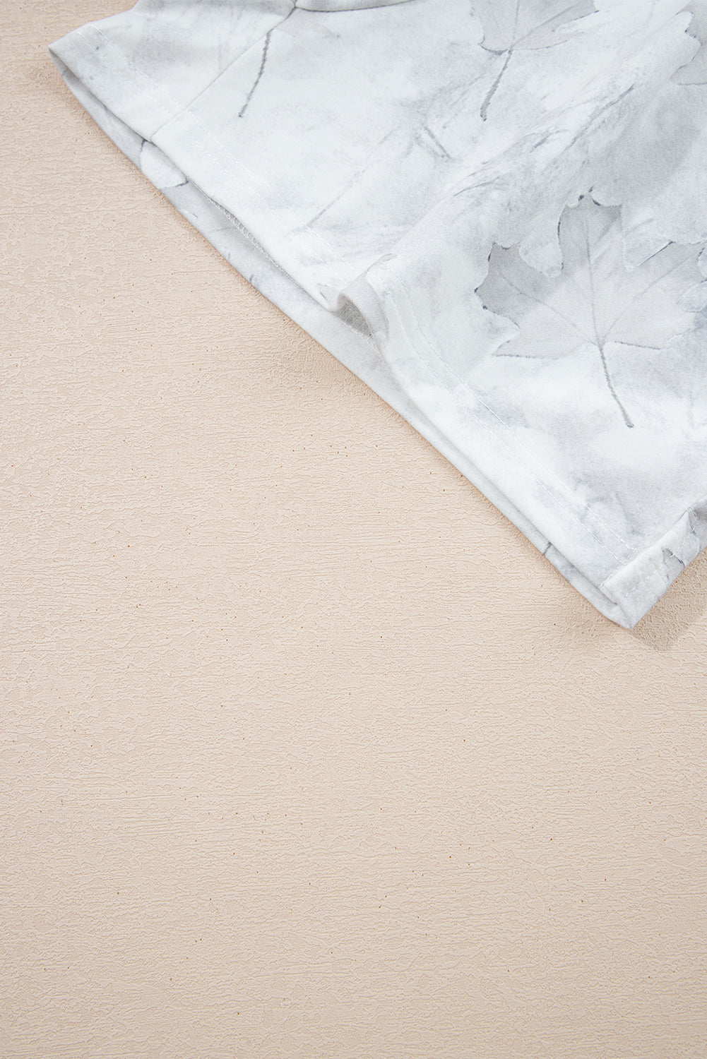 Beige Camo Print Pullover Top And Elastic Waist Casual Short Set-Two Piece Sets/Short Sets-[Adult]-[Female]-2022 Online Blue Zone Planet