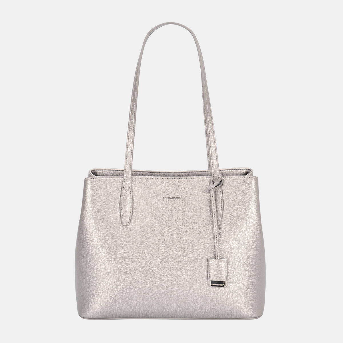 David Jones PU Leather Handbag-HANDBAGS-[Adult]-[Female]-D.Silver-One Size-2022 Online Blue Zone Planet