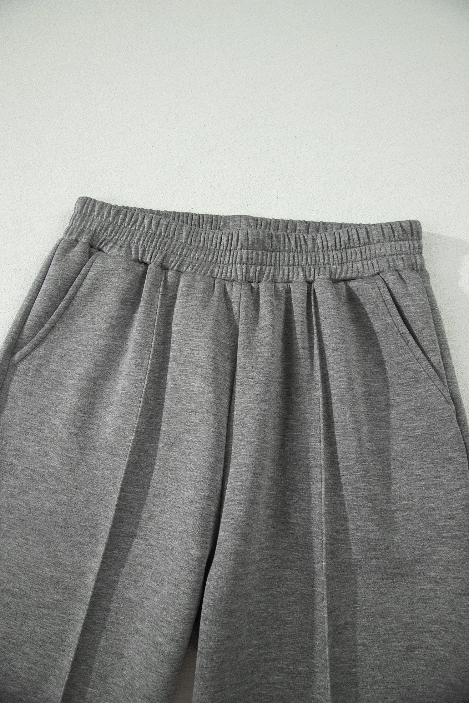 Gray Half Zip Polo Tee Casual Pant Set-Two Piece Sets/Pant Sets-[Adult]-[Female]-2022 Online Blue Zone Planet